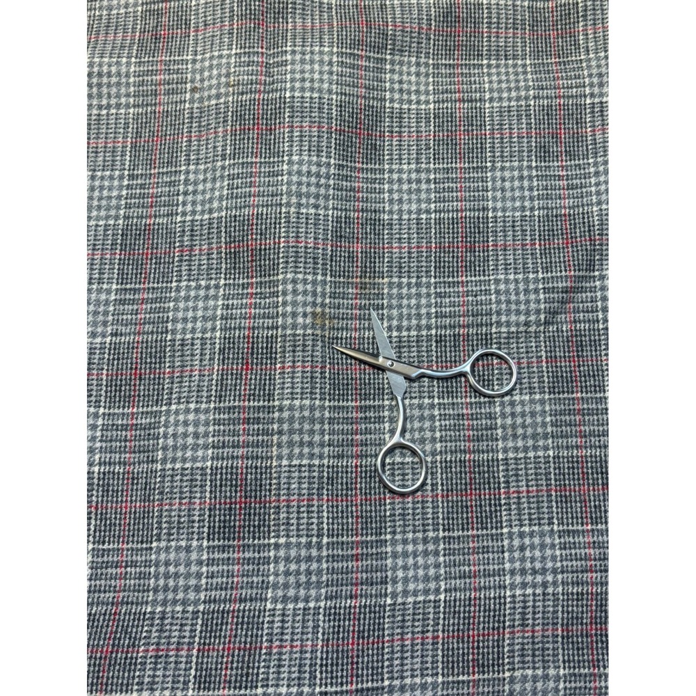 Vintage Pendleton Pet Grey Plaid Wool Midi Skirt Size 26" 80s Academia Heritage - Picture 6 of 11